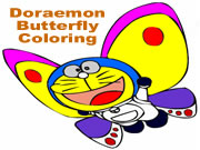 Doraemon Butterfly Coloring