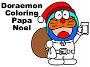 Doraemon Coloring Papa Noel