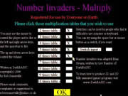 Number Invaders - Multiply