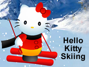 Hello Kitty Skiing