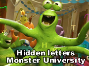 Hidden letters: Monster University