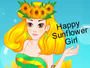 Happy Sunflower Girl