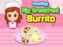 Cooking Big Breakfast Burrito