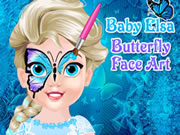 Baby Elsa Butterfly Face Art