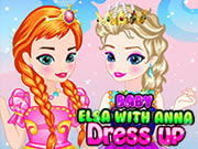 Baby Elsa With Anna Dress Up