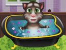 Baby Talking Tom Bathing