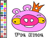 Colorear Pig King