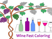 Wine Fest Coloring