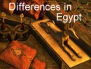Differences in Egypt