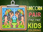 Unicorn Pair Online Kids Coloring