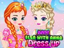 Baby Elsa With Anna Dress Up