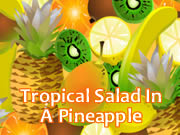 Tropical Salad In A Pineapple Bowl